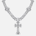 Glassy Cross Necklace