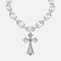 Glassy Cross Necklace
