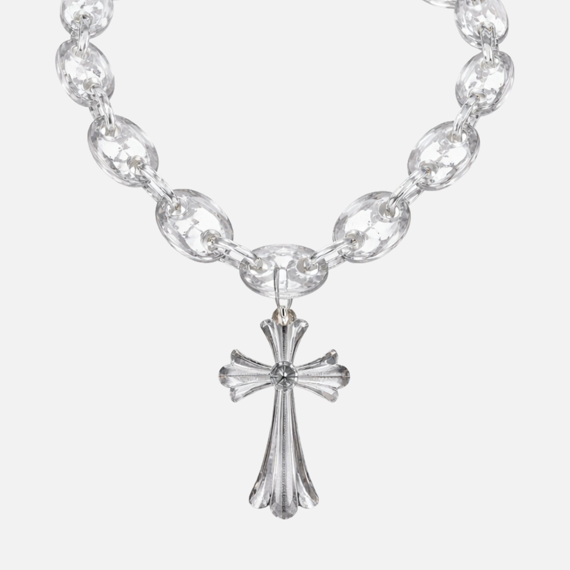 Glassy Cross Necklace